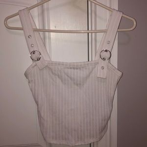 Hollister buckle crop top